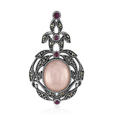 Pendentif en argent et Quartz rose (Annette classic)