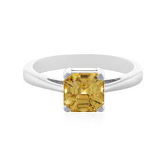 Bague en argent et Zircon jaune