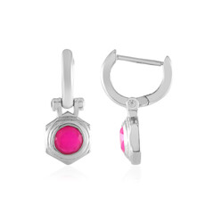 Boucles d'oreilles en argent et Calcédoine rose