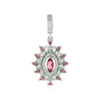 Pendentif en argent et Tourmaline rose du Nigéria