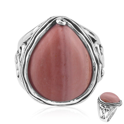 Bague en argent et Opale rose d'Australie (Art of Nature)