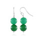 Boucles d'oreilles en argent et Agate verte