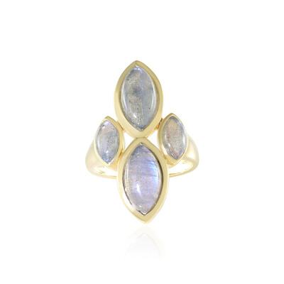 Bague en argent et Labradorite bleue de Maniry (KM by Juwelo)