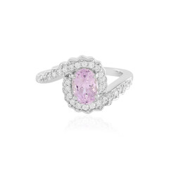 Bague en argent et Kunzite du Brésil