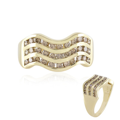 Bague en or et Diamant champagne I2 (de Melo)