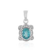 Pendentif en argent et Apatite bleue