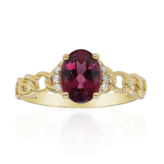 Bague en or et Grenat Rhodolite