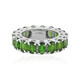 Bague en argent et Diopside de Russie