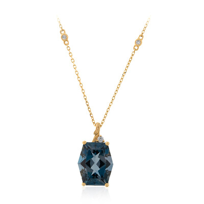 Collier en or et Topaze bleu de Londres (Smithsonian)