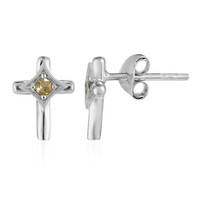 Boucles d'oreilles en argent et Citrine