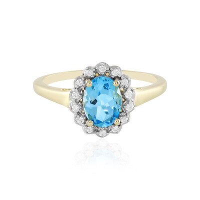 Bague en or et Topaze bleu Suisse (Adela Gold)