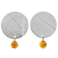 Boucles d'oreilles en argent et Ambre baltique