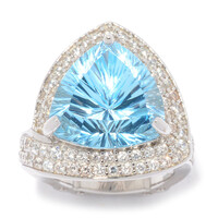 Bague en argent et Topaze bleu ciel (Dallas Prince Designs)