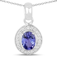 Collier en argent et Tanzanite