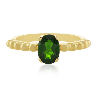 Bague en argent et Diopside de Russie