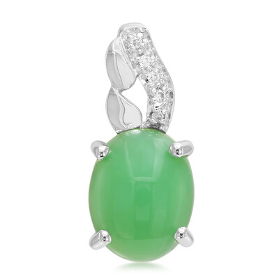 Pendentif en argent et Chrysoprase impériale