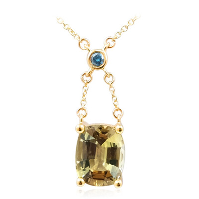 Collier en or et Tanzanite jaune non chauffée  (de Melo)