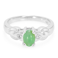 Bague en argent et Chrysoprase impériale