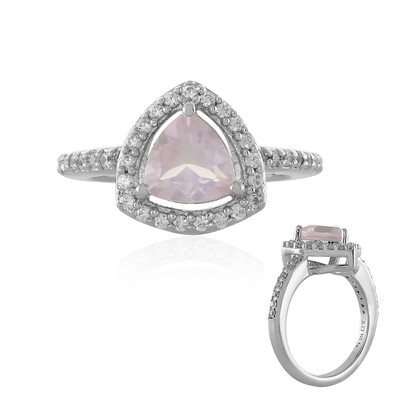 Bague en argent et Quartz rose