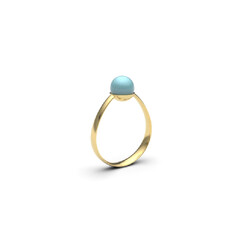 Bague en argent et Larimar