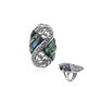 Bague en argent et Coquillage d'Abalone (Art of Nature)