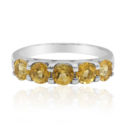 Bague en argent et Citrine