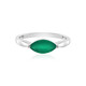 Bague en argent et Onyx vert