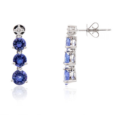 Boucles d'oreilles en or et Tanzanite AAA