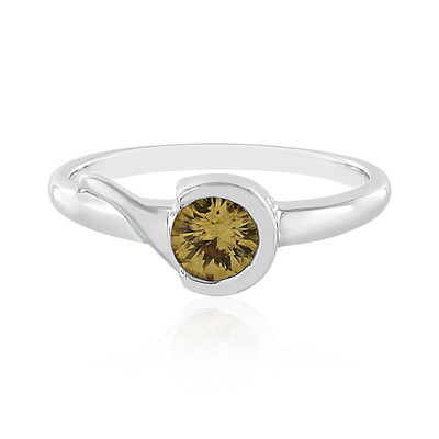 Bague en argent et Zircon jaune