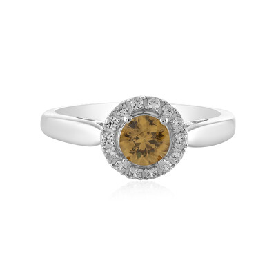 Bague en argent et Zircon jaune