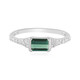 Bague en argent et Tourmaline verte de Benedito