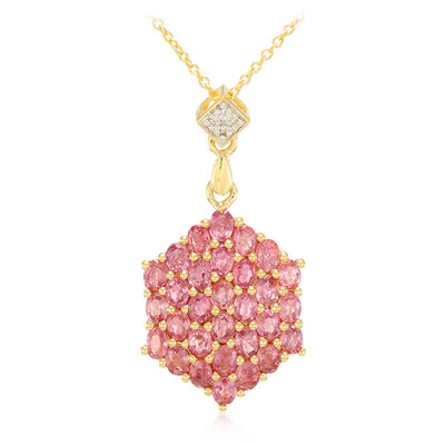 Collier en or et Saphir Padparadscha non chauffé (AMAYANI)