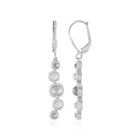 Boucles d'oreilles en argent et Labradorite verte de Maniry (KM by Juwelo)