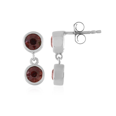 Boucles d'oreilles en argent et Zircon rose