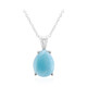 Collier en argent et Larimar