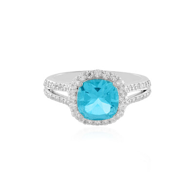 Bague en argent et Topaze Paraiba