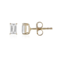 Boucles d'oreilles en or et Saphir blanc (Adela Gold)