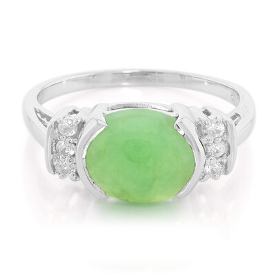 Bague en argent et Chrysoprase impériale