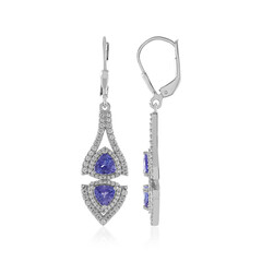 Boucles d'oreilles en argent et Tanzanite