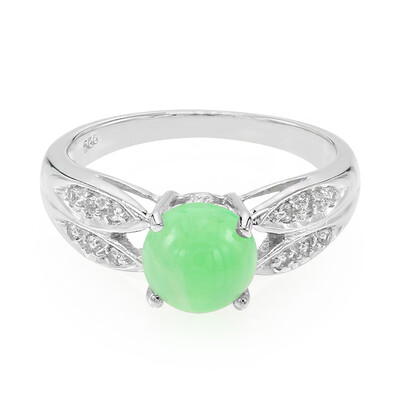 Bague en argent et Chrysoprase impériale