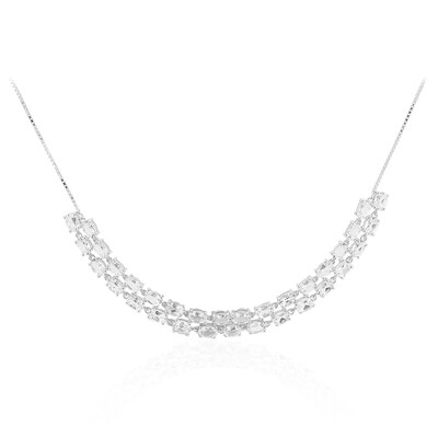 Collier en argent et Topaze blanche