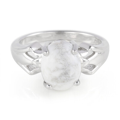 Bague en argent et Howlite