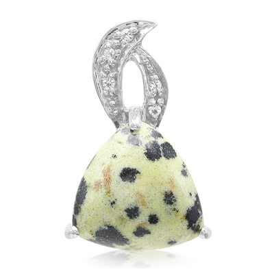 Pendentif en argent et Jaspe Dalmatien