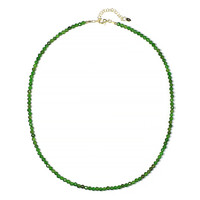 Collier en argent et Diopside de Russie