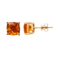 Boucles d'oreilles en or et Citrine Madère