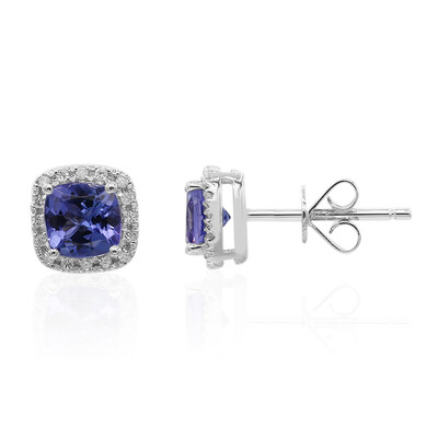 Boucles d'oreilles en or et Tanzanite AAA