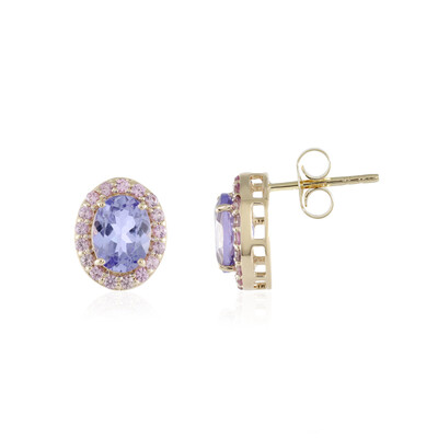 Boucles d'oreilles en or et Tanzanite