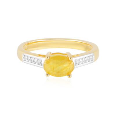 Bague en argent et Saphir jaune