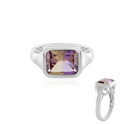 Bague en argent et Amétrine (MONOSONO COLLECTION)