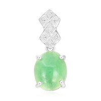 Pendentif en argent et Chrysoprase impériale